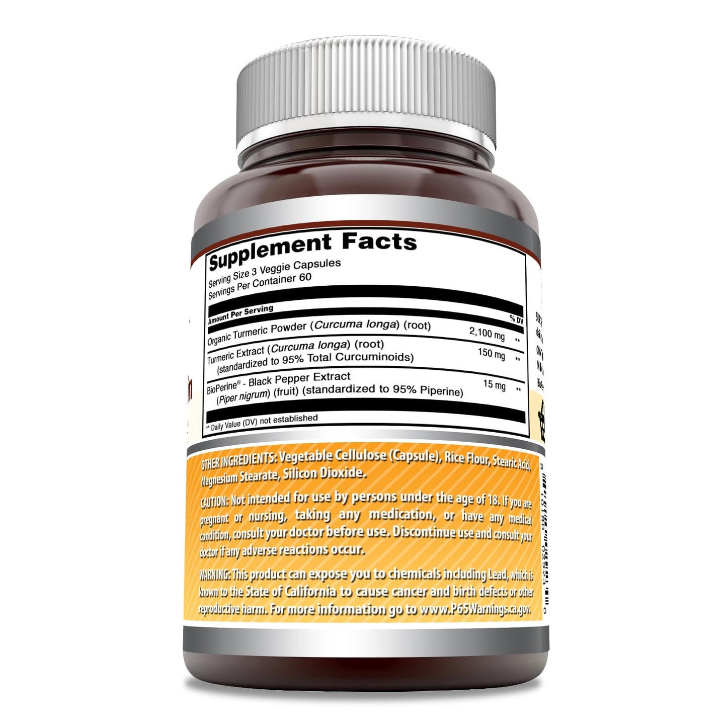 Amazing Formulas Turmeric Curcumin with Bioperine – 2250 Mg/Serving, 180 Count, Made in USA