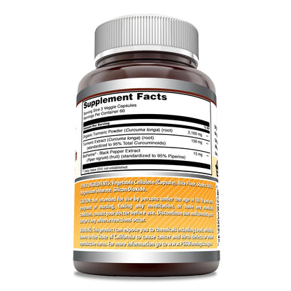 Amazing Formulas Turmeric Curcumin with Bioperine – 2250 Mg/Serving, 180 Count, Made in USA