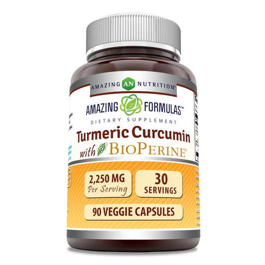 Amazing Formulas Turmeric Curcumin with Bioperine 2250 mg | 90 Veggie Capsules