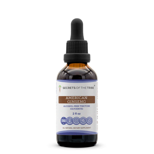 Secrets of the Tribe American Ginseng Tincture – Alcohol-Free, Farm-Grown 2 oz