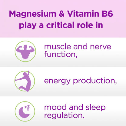 Amvilab Magnesium & Vitamin B6 – Muscle & Brain Support | 100 Tablets