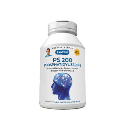 ANDREW LESSMAN PS 200 Phosphatidyl Serine 240 Capsules – Supports Mental Clarity, Mood & Memory