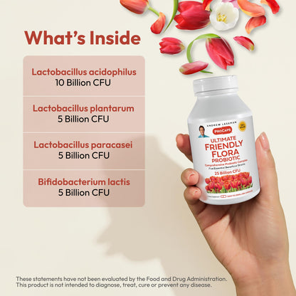 Andrew Lessman Ultimate Friendly Flora Probiotic 25B CFU | 5 Strains, 240 Capsules