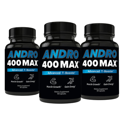 Andro400 Max Advanced T-Support & Nitric Oxide Booster – Tongkat Ali 100:1 + L-Arginine & L-Citrulline | 180 Capsules
