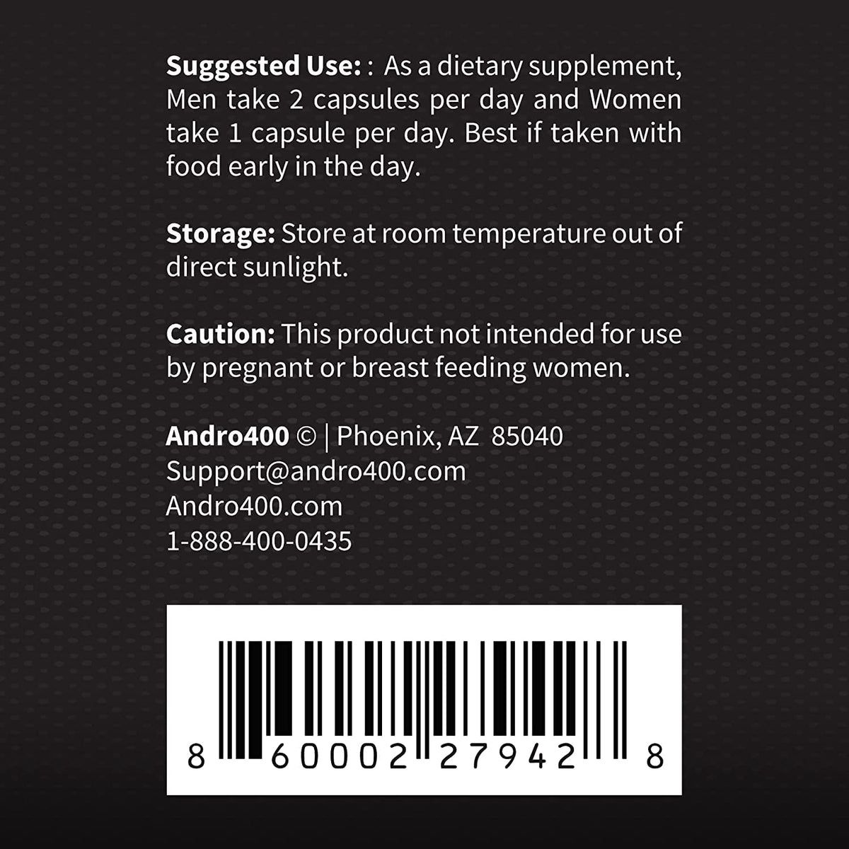 Andro400 Max Advanced T-Support & Nitric Oxide Booster – Tongkat Ali 100:1 + L-Arginine & L-Citrulline | 180 Capsules