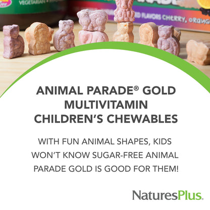 Animal Parade Gold Kids Multivitamin - Cherry Chewables, 60 Tablets (30 Servings)