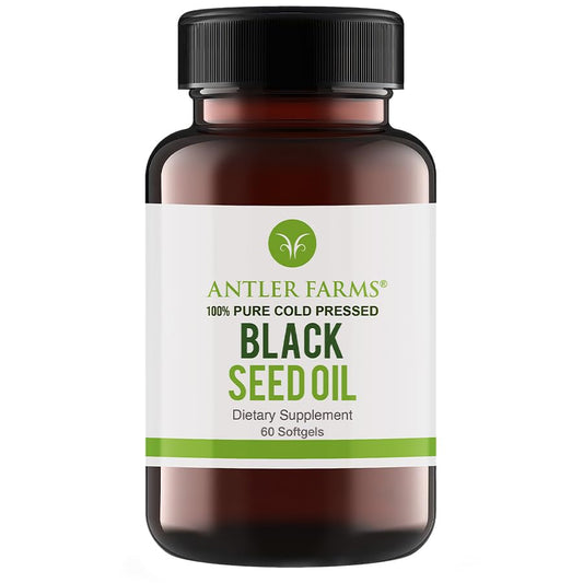 Antler Farms Black Seed Oil Softgels – 60 Softgels, 500mg, 2% Thymoquinone, Virgin Cold-Pressed Turkish Nigella Sativa