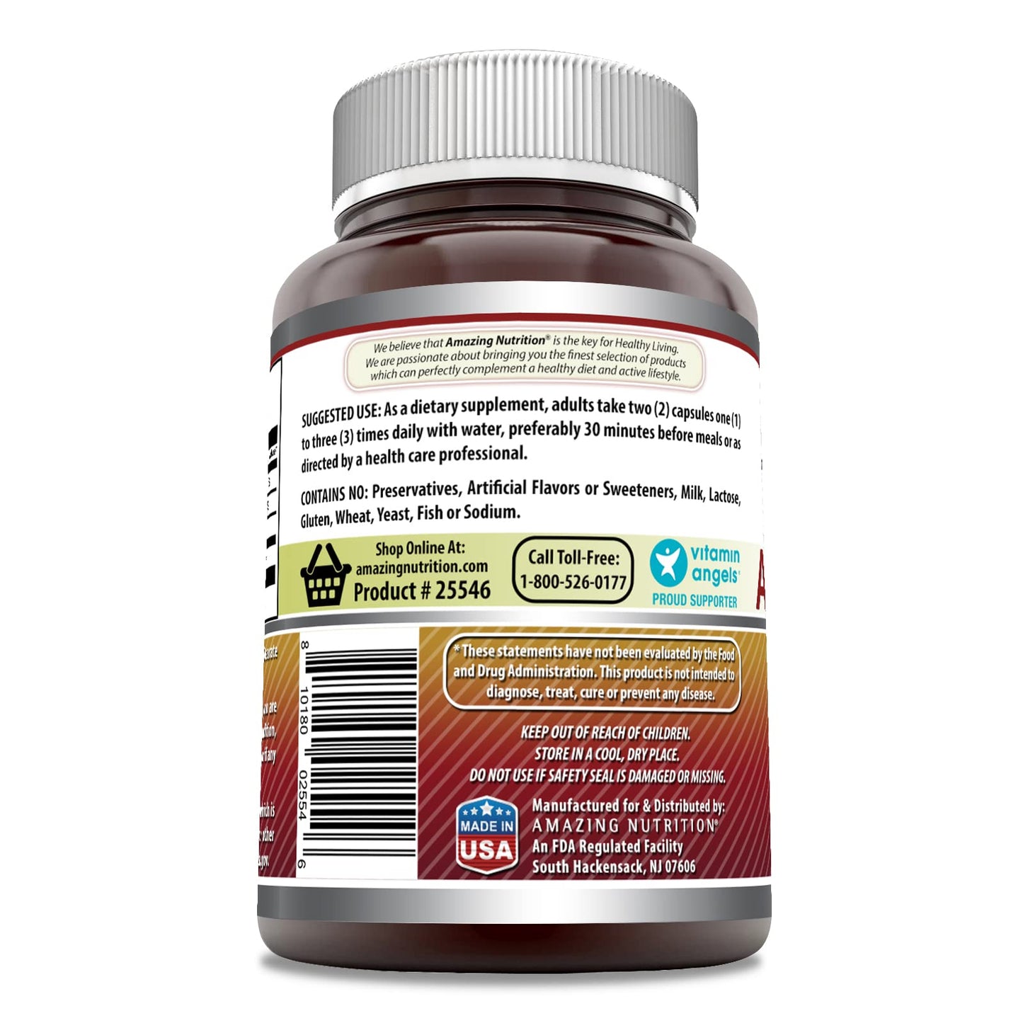 Amazing Formulas Apple Pectin 1400 mg – 120 Capsules | Non-GMO, Gluten Free, Made in USA