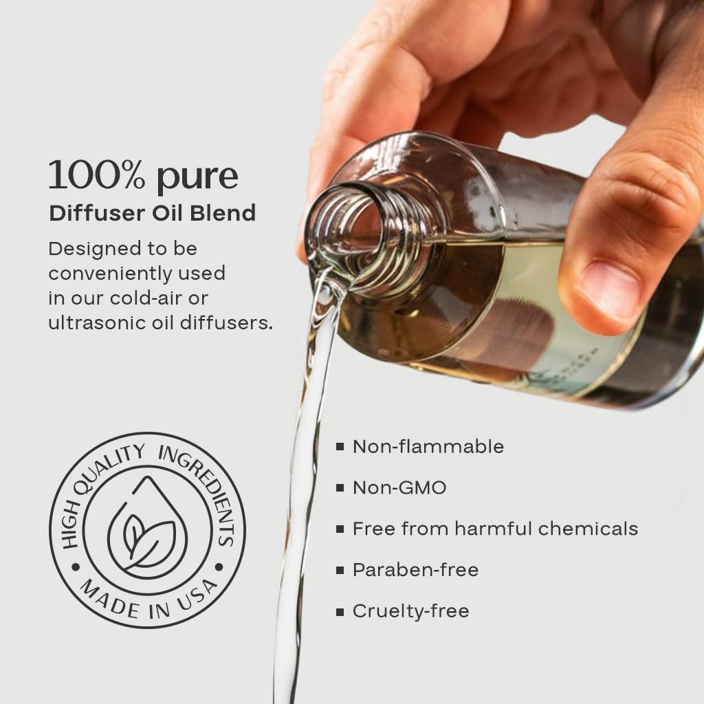 AromaPlan Fresh & Clean Essential Oil 5oz (2-Pack) for Diffusers – USA Made, Long-Lasting Fragrance