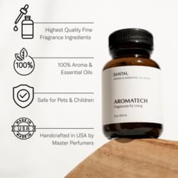 AromaTech Santal Escape Aroma Essential Oil Blend – Ocean Air, Sandalwood & Iris (16 oz / 500 mL)