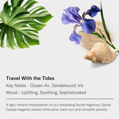AromaTech Santal Escape Aroma Essential Oil Blend – Ocean Air, Sandalwood & Iris (16 oz / 500 mL)