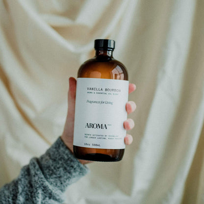 AromaTech Vanilla Bourbon Aroma Essential Oil Blend — Luxury Hotel Inspired Scent for Ultrasonic & Nebulizing Diffusers (16 Fl Oz)