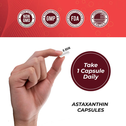 Astaxanthin 12mg – 60-Day Non-GMO Antioxidant for Skin, Eyes & Cellular Health