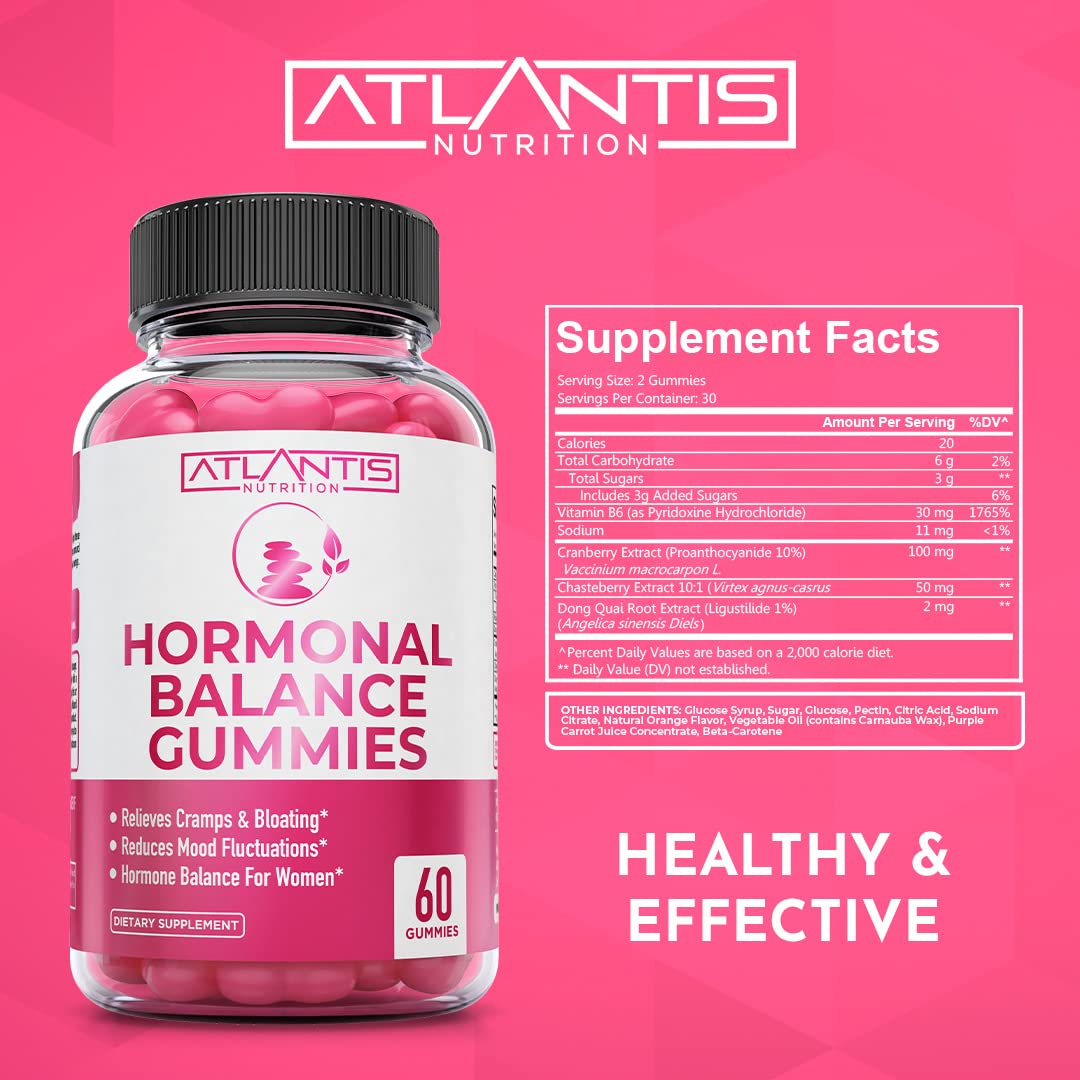 Atlantis Nutrition Hormonal Balance Gummies for Women – PMS Relief & Menopause Support