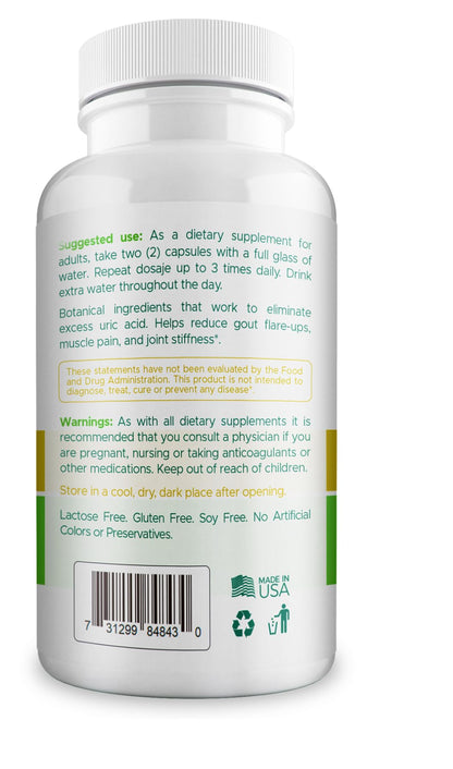 Vitatonic Uric Acid Balancing Aid – AURA VITAMINS | Joint Care Detox for Men & Women | Gluten-Free, GMO-Free | 60 Capsules