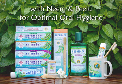 Auromere Ayurvedic Cinnamon Toothpaste - Vegan, Fluoride Free, Neem & Peelu, 2-Pack