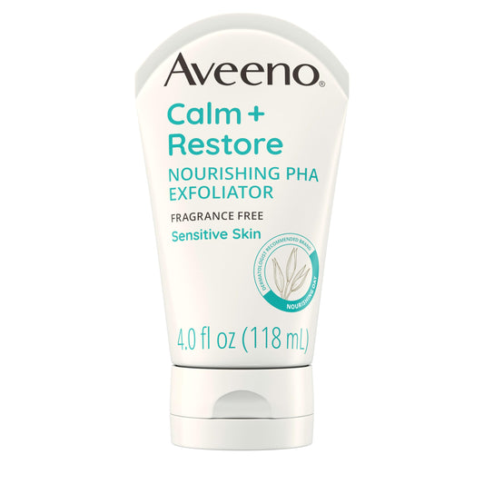 Aveeno Calm and Restore PHA Exfoliator for Sensitive Skin – Fragrance-Free, Non-Abrasive