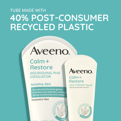 Aveeno Calm and Restore PHA Exfoliator for Sensitive Skin – Fragrance-Free, Non-Abrasive