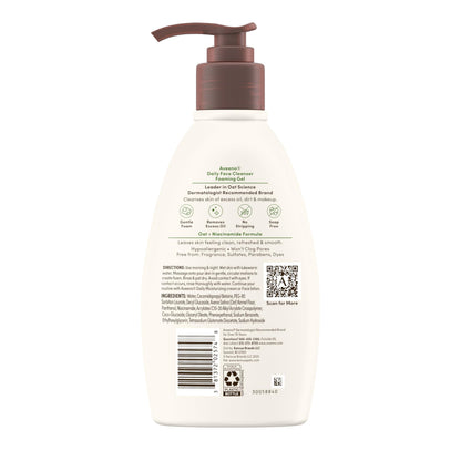 Aveeno Daily Foaming Gel Facial Cleanser – Fragrance Free, 12 fl oz