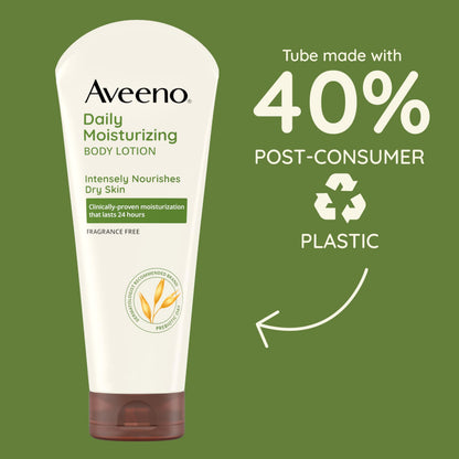 Aveeno Daily Moisturizing Fragrance Free Body Lotion with Prebiotic Oat — 3 x 2.5 fl oz Travel Size