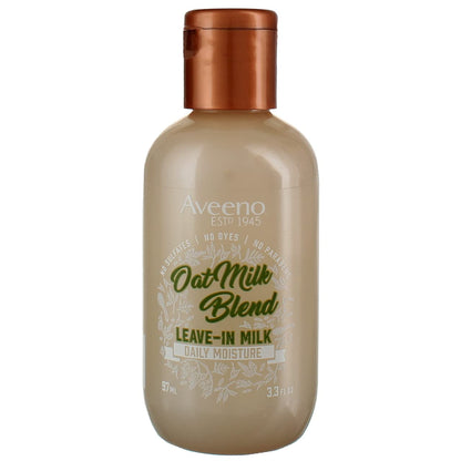 Aveeno Oat Milk Leave-In Hair Conditioner Treatment – Lightweight Hydration for All Hair Types (Pack of 3, 3.3 fl oz each)
