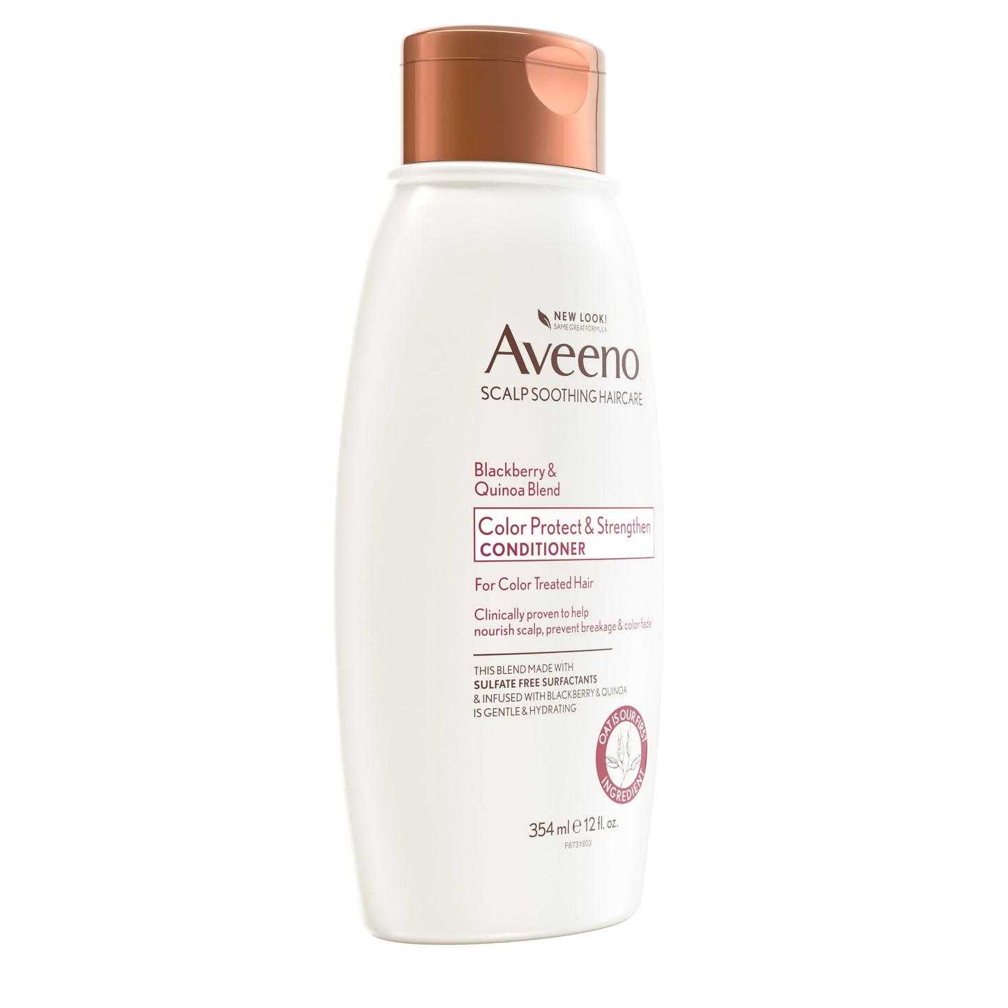 Aveeno Blackberry & Quinoa Strengthening Conditioner for Color-Treated Hair – Moisturizing, Color Protection, 12 oz