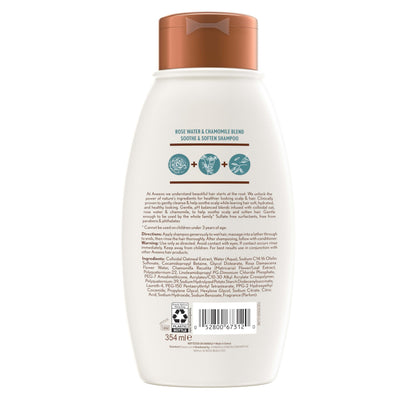 Aveeno Rose Water & Chamomile Shampoo for Dry Hair – Hydrating & Gentle