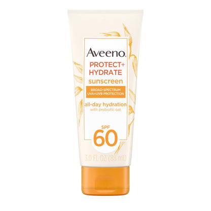 Aveeno Protect + Hydrate SPF 60 Body Sunscreen Lotion | Lightweight, Hydrating Protection