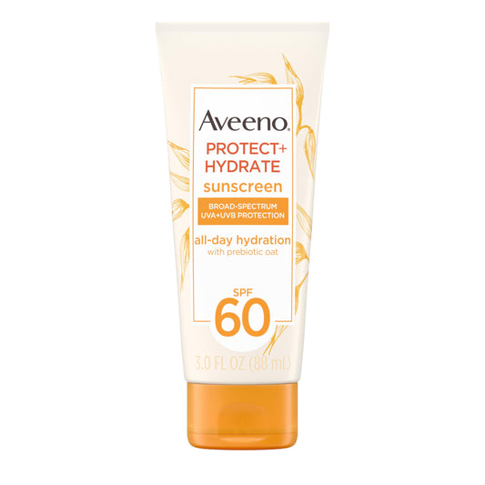 Aveeno Protect + Hydrate SPF 60 Body Sunscreen Lotion | Lightweight, Hydrating Protection