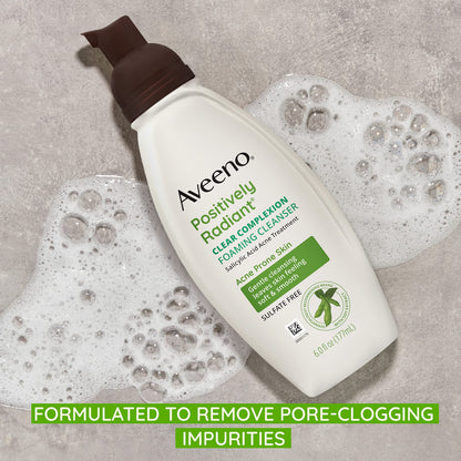 Aveeno Clear Complexion Foaming Cleanser with Salicylic Acid — 3-Pack, Oil-Free