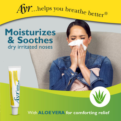AYR Saline Nasal Gel with Aloe | 0.5 oz Tube (Pack of 3)