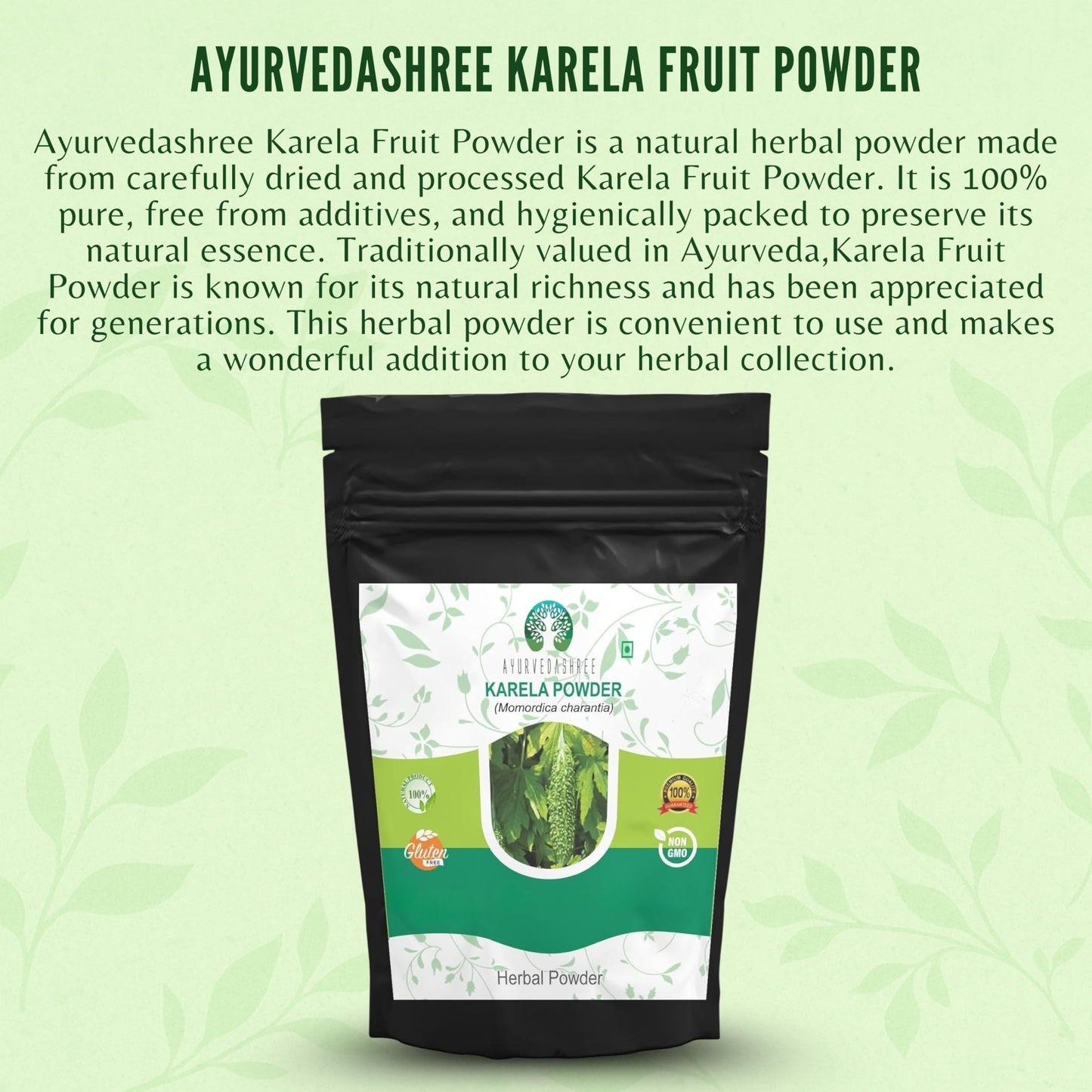 AYURVEDASHREE Bitter Melon Powder 200 Gm – Momordica Charantia (Karela), Liver Support