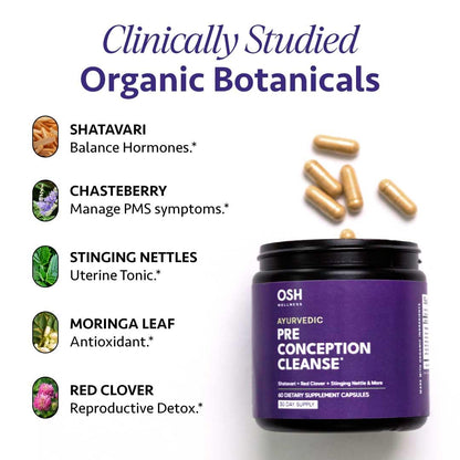 Ayurvedic Preconception Cleanse – Ovarian & Uterus Support | 30 Day Supply