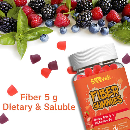 Babivek Fiber Gummies – Dietary Fiber for Digestive Health | Vegan, Gluten-Free, 60 Count