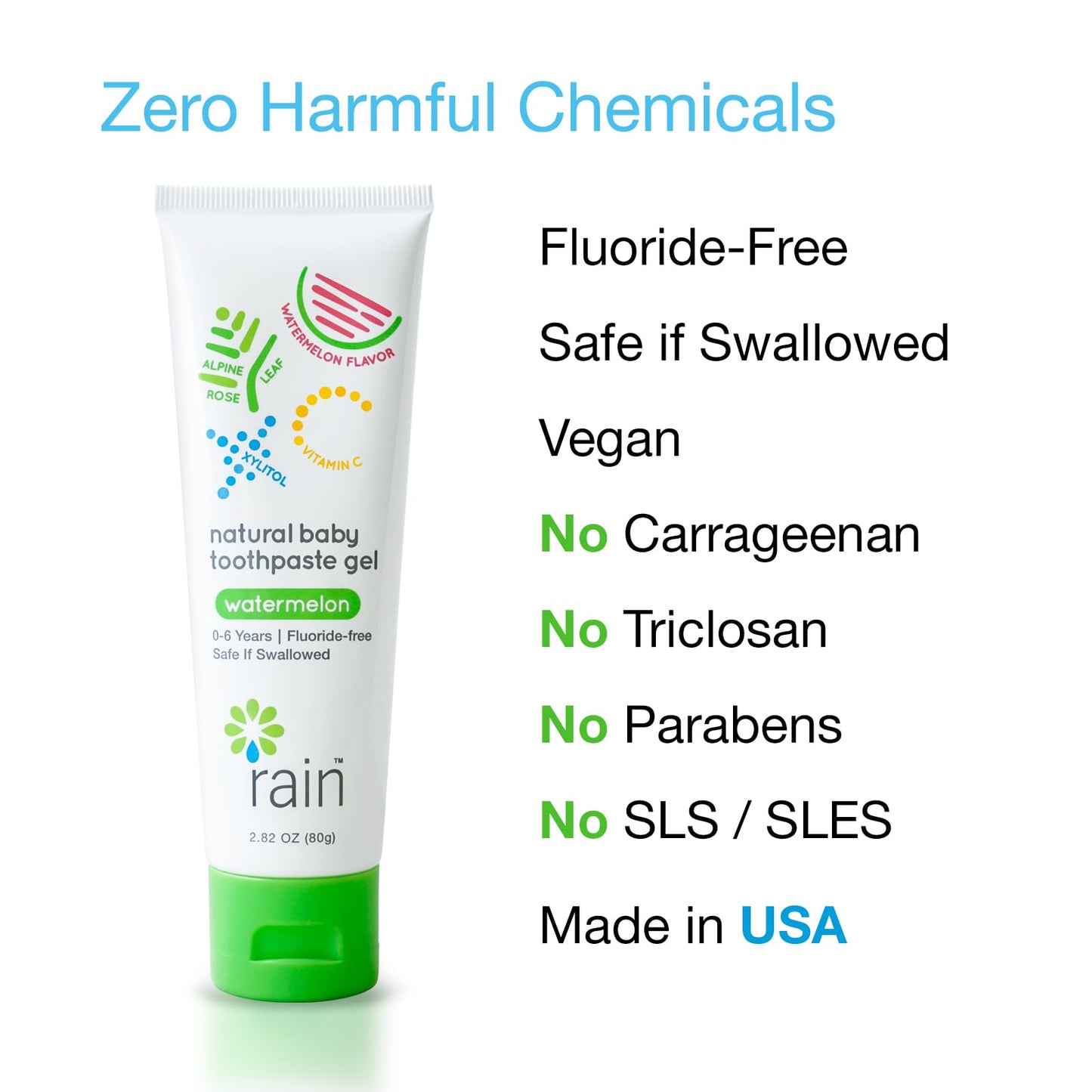Baby Toothpaste 6-12 Months - Fluoride Free Training Gel (2.8 oz)
