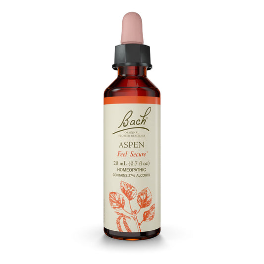 Bach Aspen Original Flower Remedy – Feel Secure, Emotional Balance (20mL)