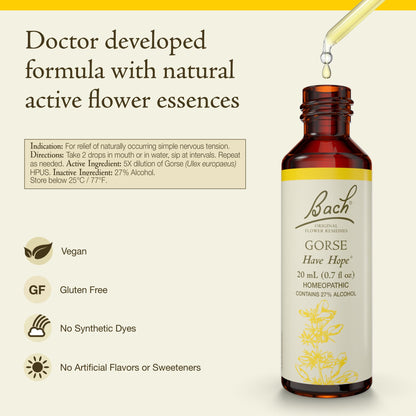 Bach Original Flower Remedies: Gorse (Have Hope) – 20mL Dropper