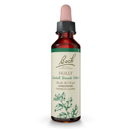 Bach Original Flower Remedies Holly – Emotional Balance | Goodwill Towards Others | 20mL Dropper