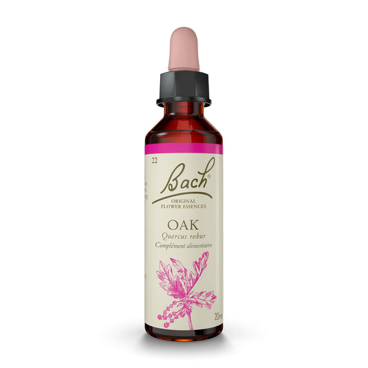 Bach Original Flower Remedies Oak - Restore Endurance | 20mL Dropper | Vegan, Gluten Free, Sugar Free