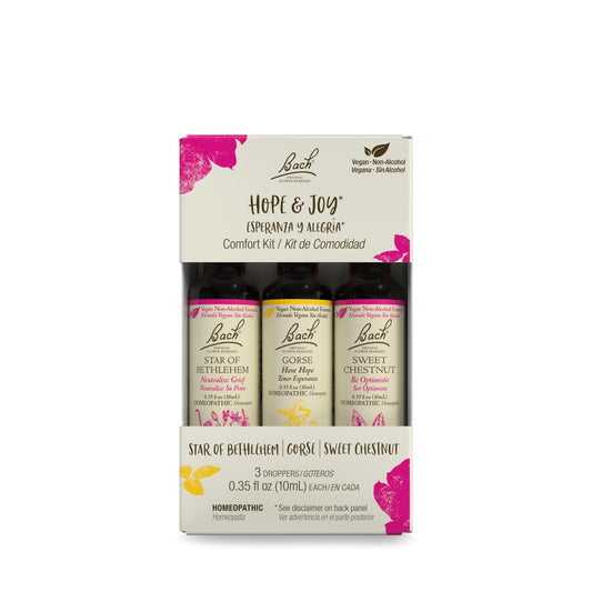 Bach Original Flower Remedies Hope & Joy Trio Kit - Non-Alcohol, 3x10mL Droppers