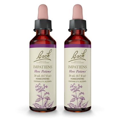 Bach Impatiens Original Flower Remedies – 20mL Dropper (2-Pack) – Have Patience