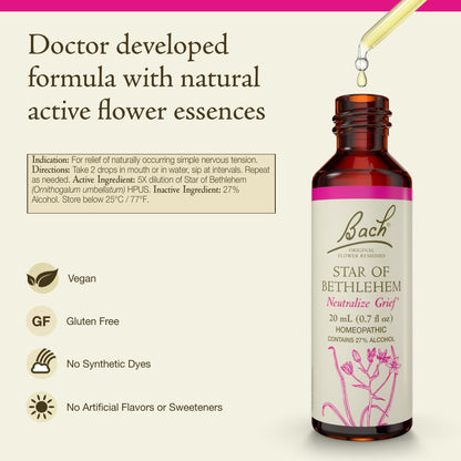 Star of Bethlehem Bach Original Flower Remedies – 20mL Dropper (Pack of 2) – Emotional Balance