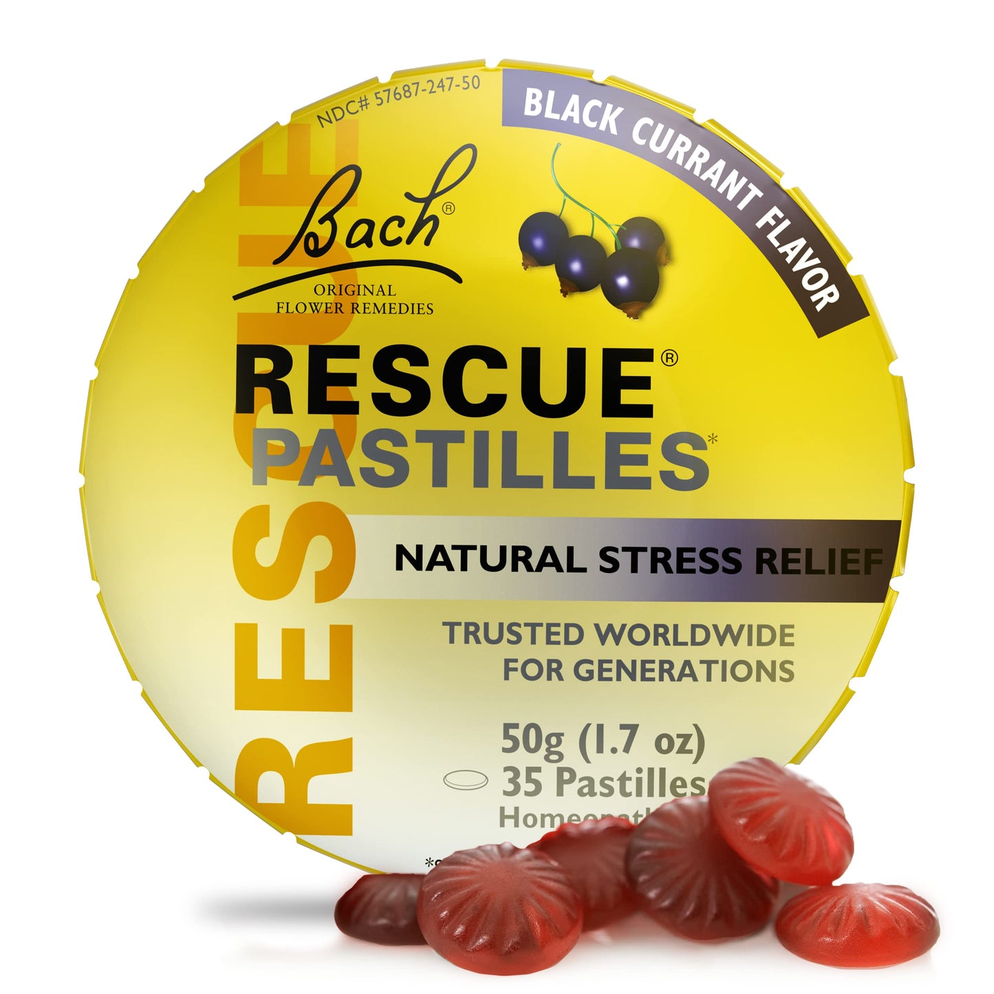 Bach RESCUE PASTILLES - Black Currant Flavor (35 Count)