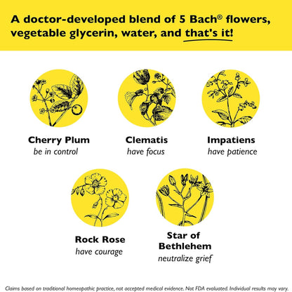 Bach Rescue Remedy Dropper 20mL – Pack of 2 | Non-Alcohol Formula, Natural Stress Relief