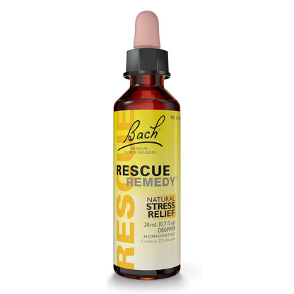 Bach Rescue Remedy Dropper 20mL – Natural Stress Relief, Homeopathic, Vegan, Gluten-Free & Non-Habit Forming
