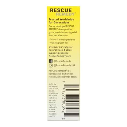 Bach Rescue Remedy Dropper 20mL – Natural Stress Relief, Homeopathic, Vegan, Gluten-Free & Non-Habit Forming
