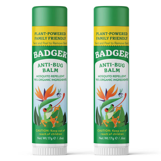 Badger Bug Repellent Stick – All-Natural Citronella Mosquito Repellent (2-Pack)