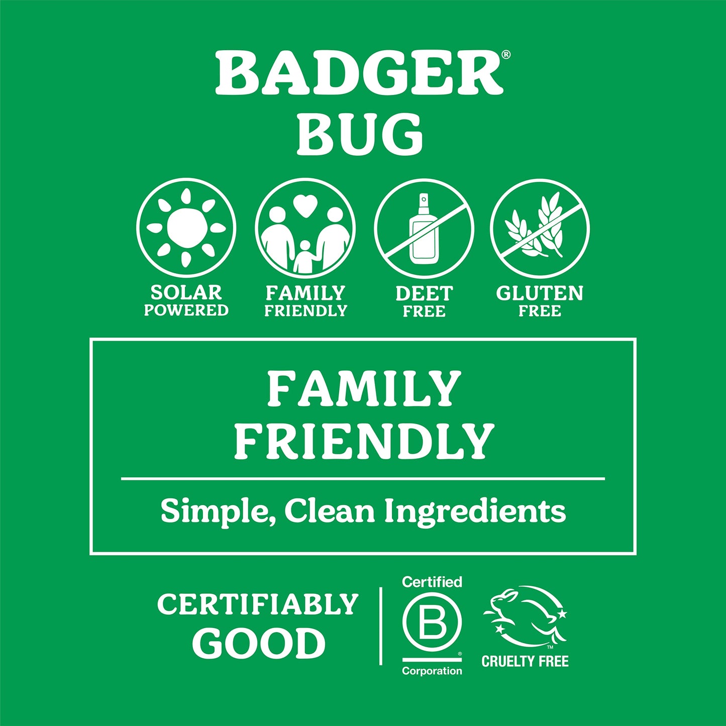 Badger Bug Repellent Stick – All-Natural Citronella Mosquito Repellent (2-Pack)