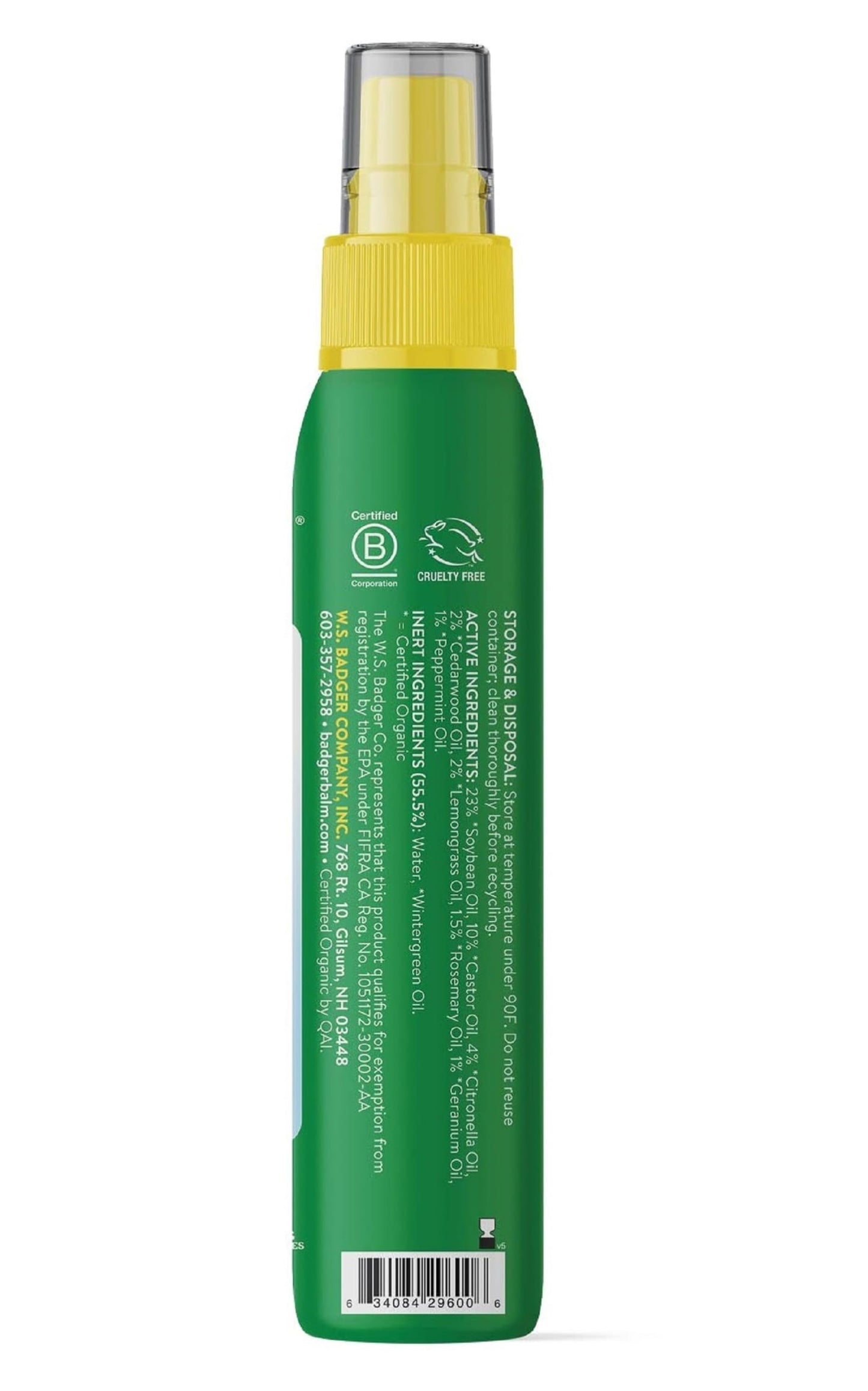 Badger Bug Spray – All-Natural, DEET-Free Family Insect Repellent (4 oz)