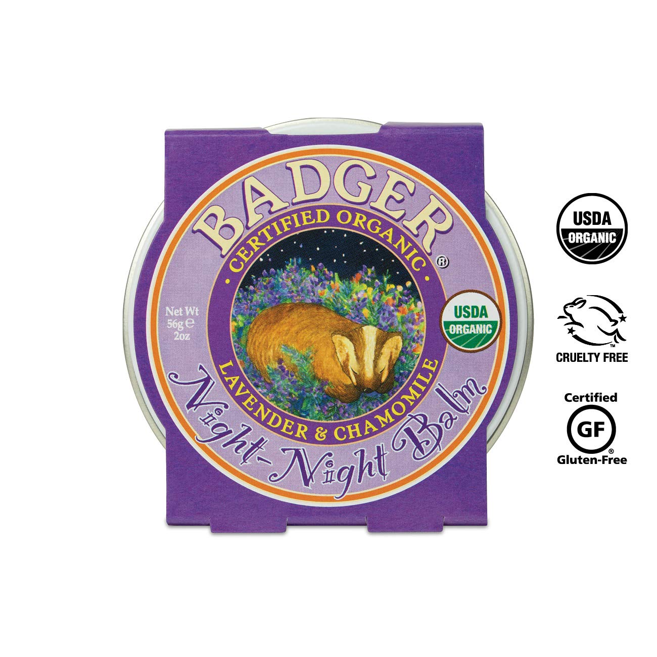 Badger Night Night Balm - 2 oz Tin | Organic Kids Sleep Aid & Bedtime Ritual
